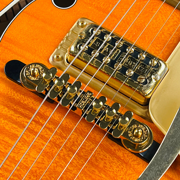 Gretsch G6120TM Chet Atkins Nashville Hollow Body Tiger Maple 2009 - Orange Stain - 7