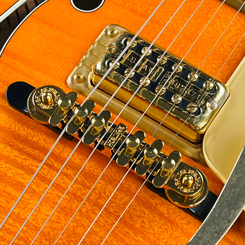 Gretsch G6120TM Chet Atkins Nashville Hollow Body Tiger Maple 2009 - Orange Stain - 7