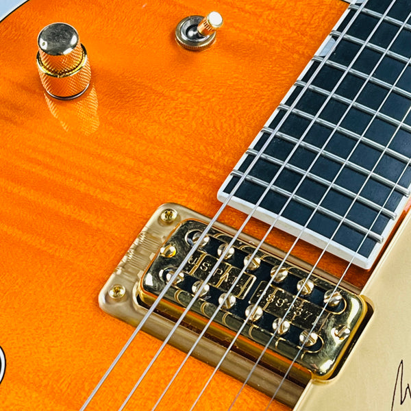 Gretsch G6120TM Chet Atkins Nashville Hollow Body Tiger Maple 2009 - Orange Stain - 8