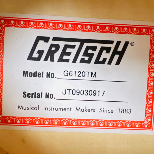 Gretsch G6120TM Chet Atkins Nashville Hollow Body Tiger Maple 2009 - Orange Stain - 9