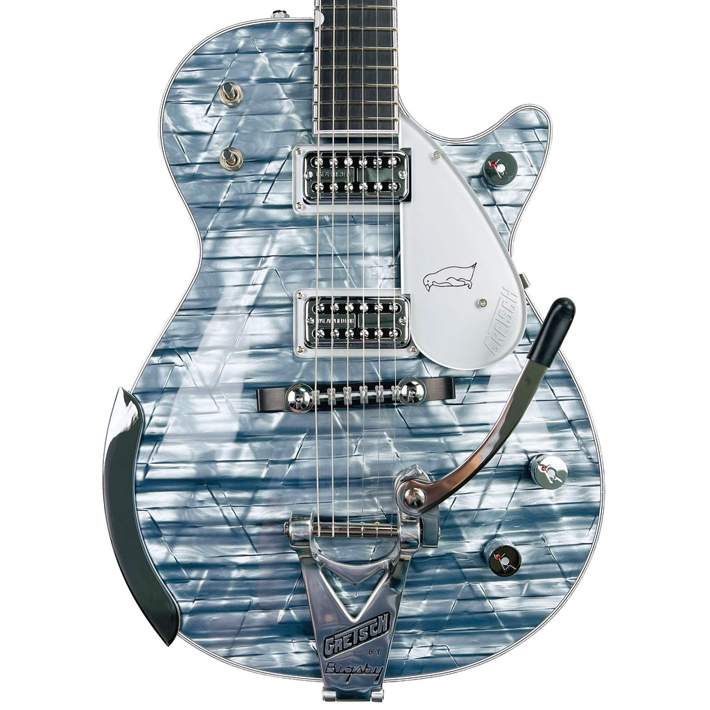 Gretsch G6134T-58 Limited Edition Penguin String-Thru Bigsby - Light Blue Pearl - 1
