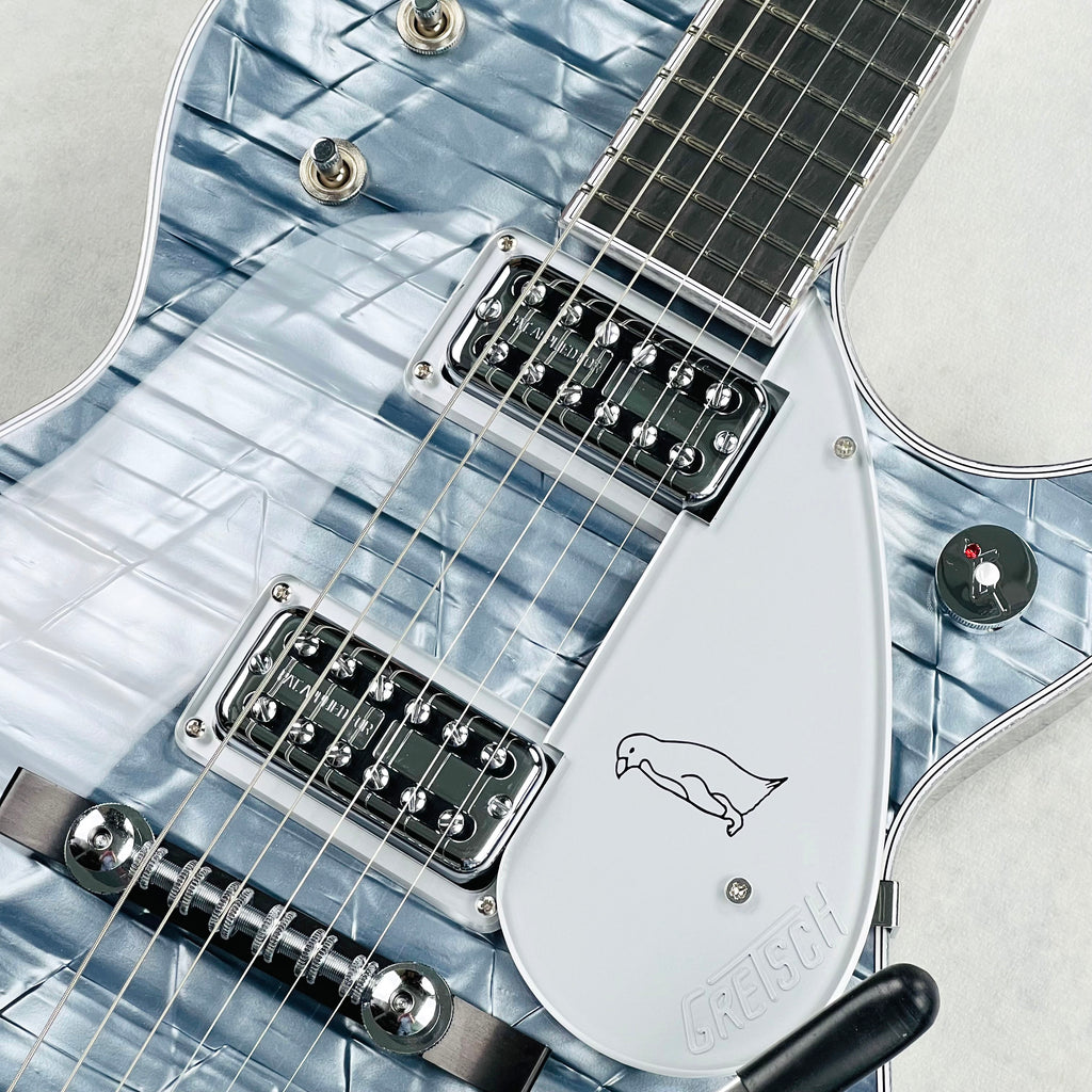 Gretsch G6134T-58 Limited Edition Penguin String-Thru Bigsby - Light Blue Pearl - 6