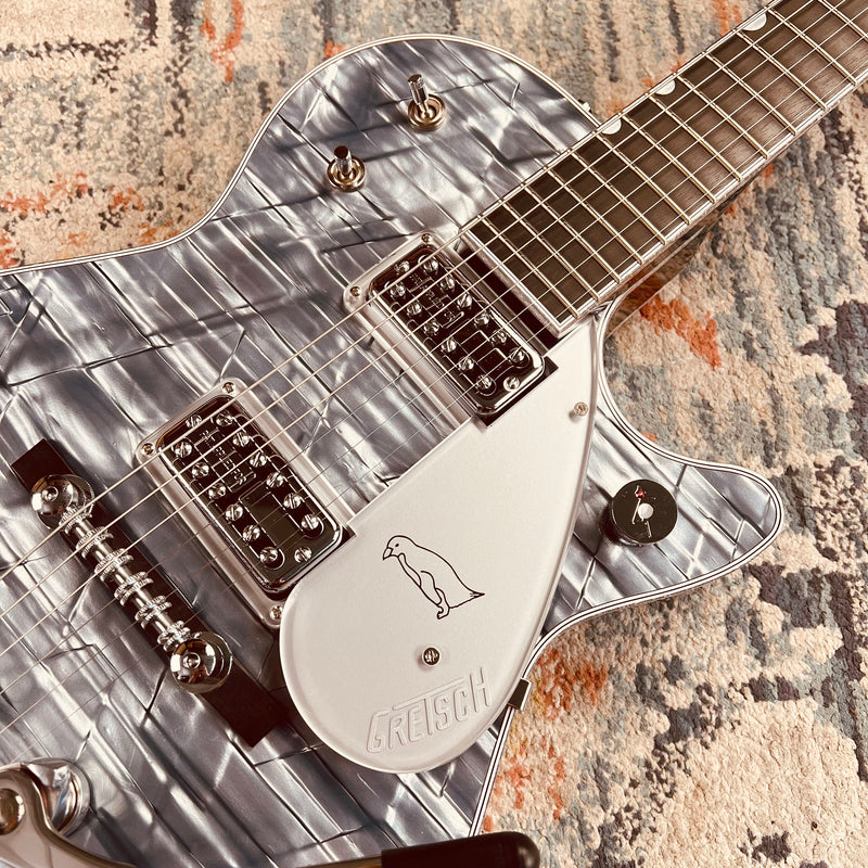 Gretsch G6134T-58 Limited Edition Penguin String-Thru Bigsby - Light Blue Pearl - TV Jones Ray Butts Pickups