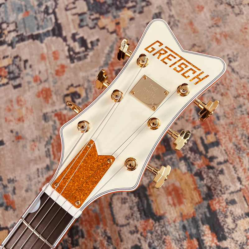 Gretsch G6136T-59 Vintage Select Edition '59 Falcon Hollow Body with Bigsby - White Lacquer - Headstock