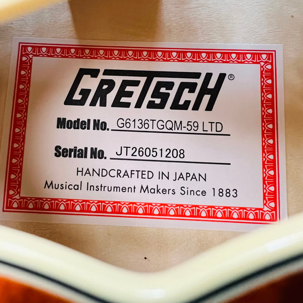 Gretsch G6136TGQM-59 Limited Edition Quilt Classic Falcon with Bigsby - Forge Glow - 8