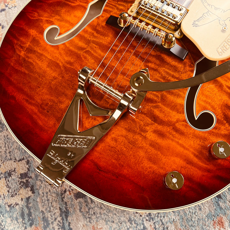 Gretsch G6136TGQM-59 Limited Edition Quilt Classic Falcon with Bigsby - Forge Glow - Tailpiece