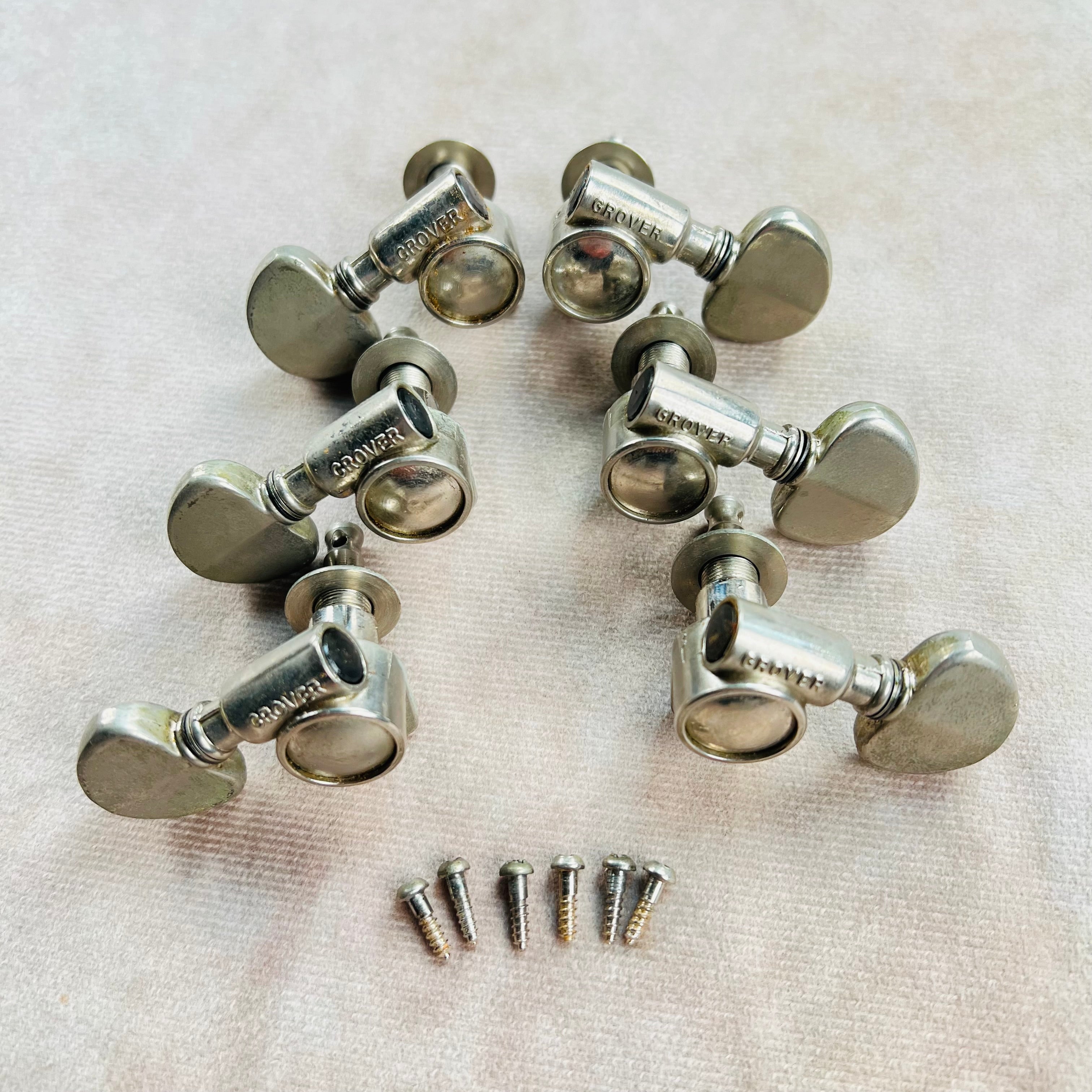 Grover　ドイツ製　本物　３：３ Grover 3x3 Milk Bottle Rotomatic Tuners 70s - Nickel | Tone Wolf