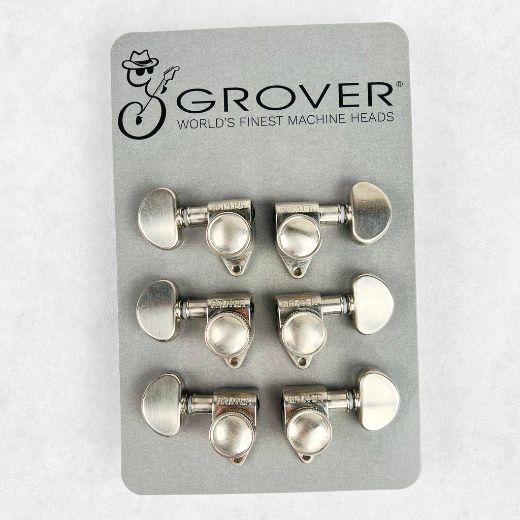 Grover Rotomatic Locking Tuning Machine Set 3x3 Aged - Nickel - 1