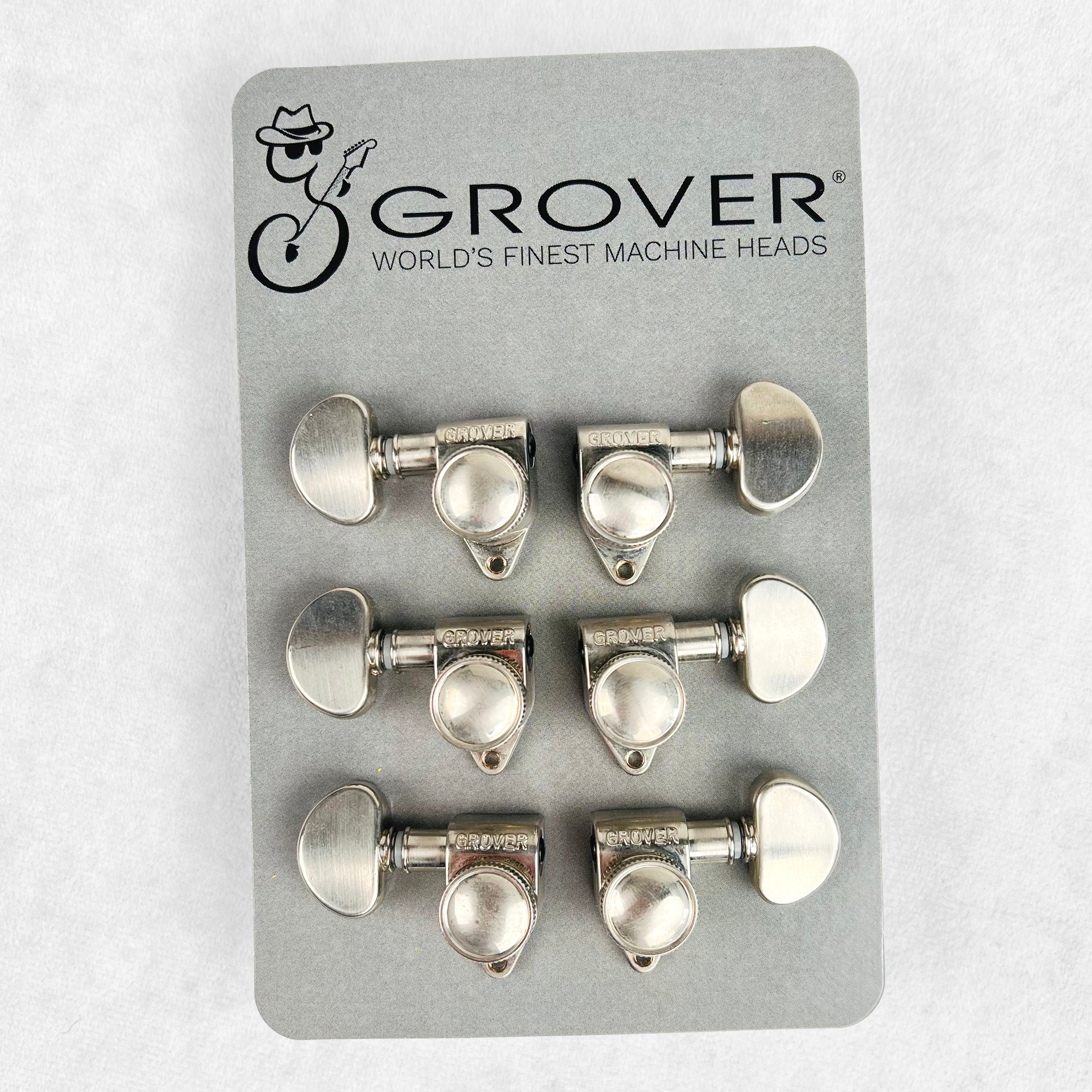 Grover Rotomatic Locking Tuning Machine Set 3x3 Aged - Nickel | Tone Wolf