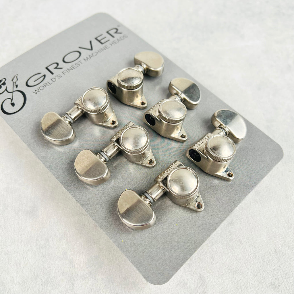Grover Rotomatic Locking Tuning Machine Set 3x3 Aged - Nickel - 2