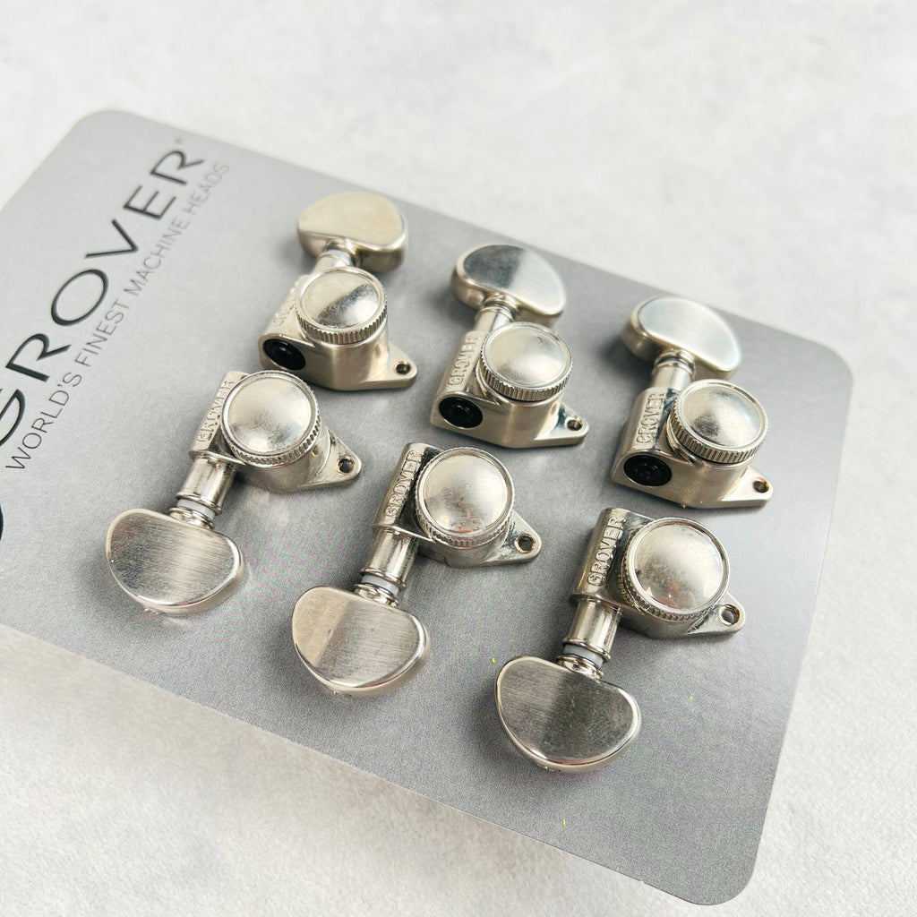 Grover Rotomatic Locking Tuning Machine Set 3x3 Aged - Nickel - 3