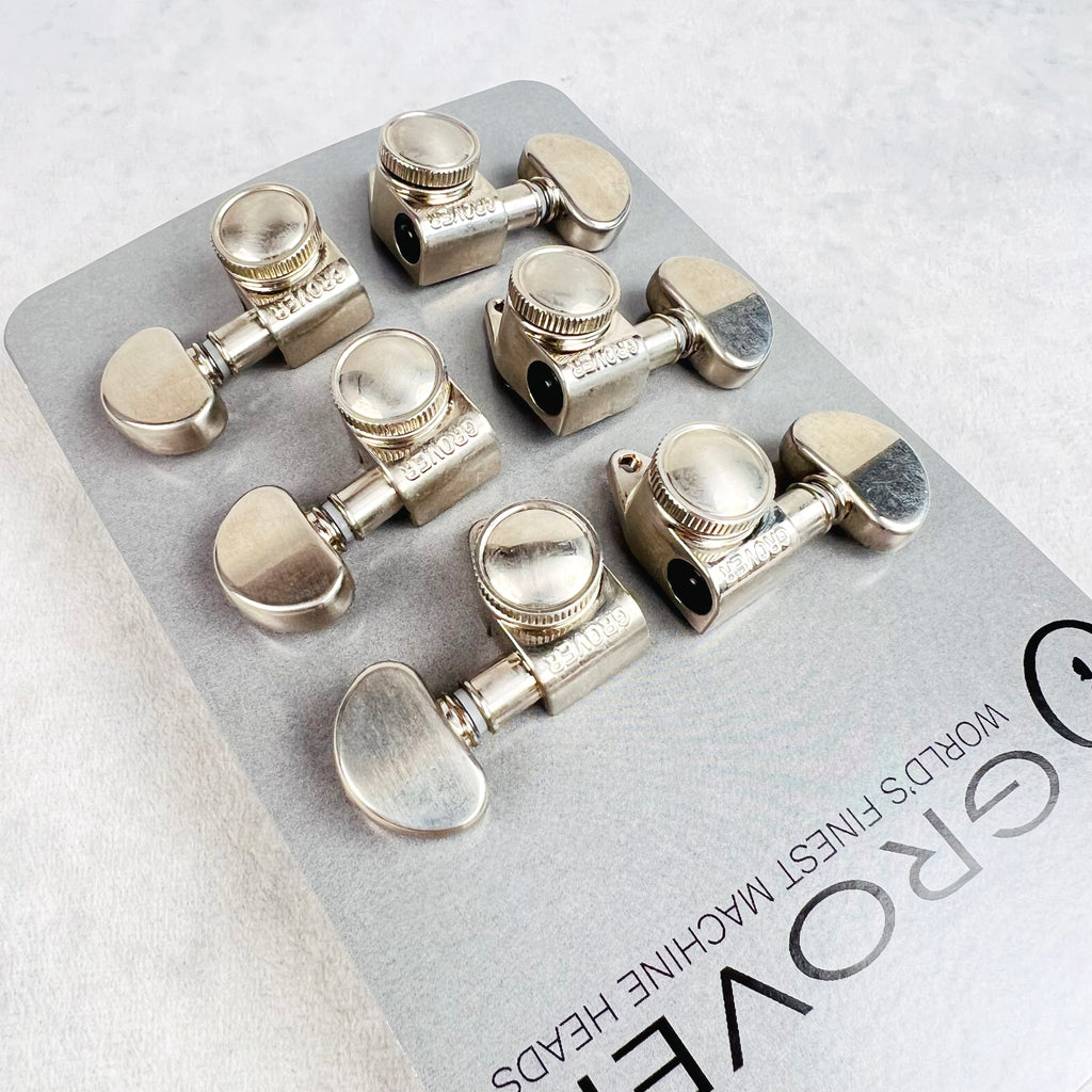Grover Rotomatic Locking Tuning Machine Set 3x3 Aged - Nickel - 4