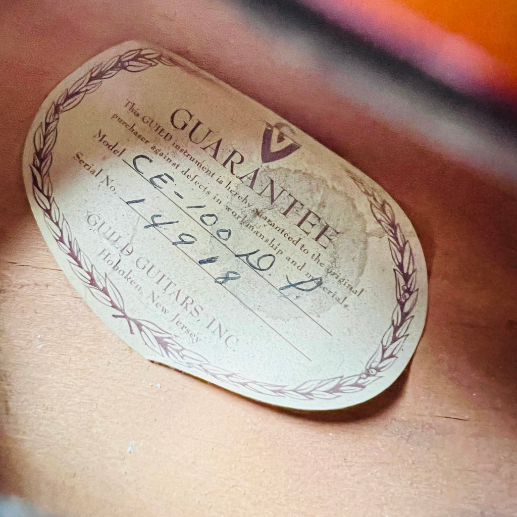 1961 Guild CE-100 DP Hollow Body Vintage Electric Guitar - Sunburst - 9