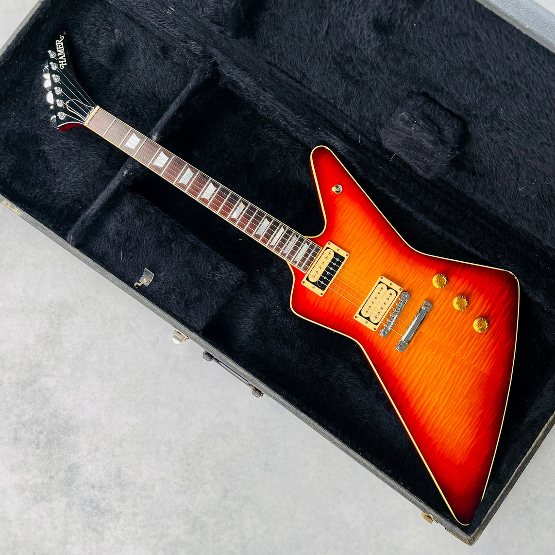 HAMER ストラトタイプ Hamer Standard 4-Digit Bound and Crowned 1979 - Darkburst