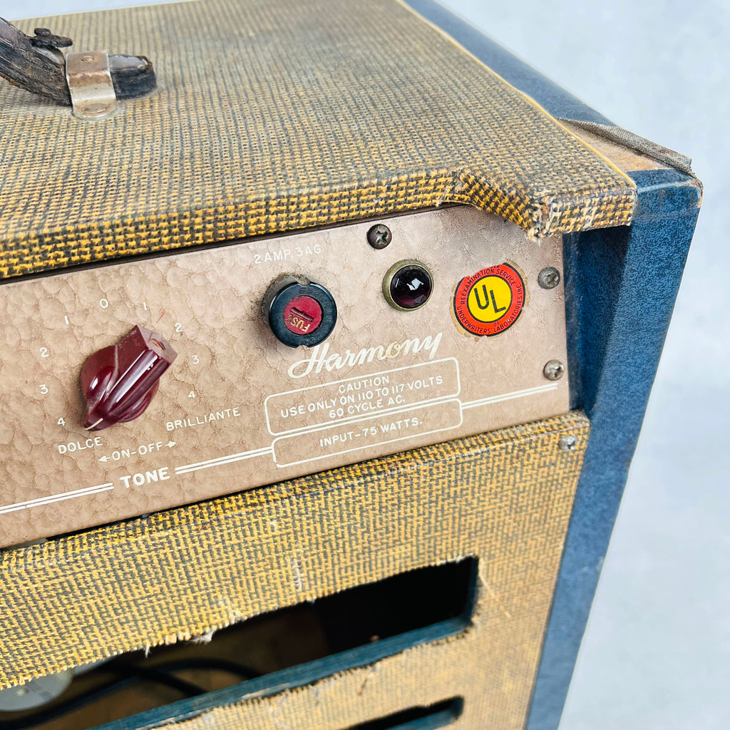 Harmony H205 1x12" Combo Amplifier 1950s - Blue & Tweed - 10