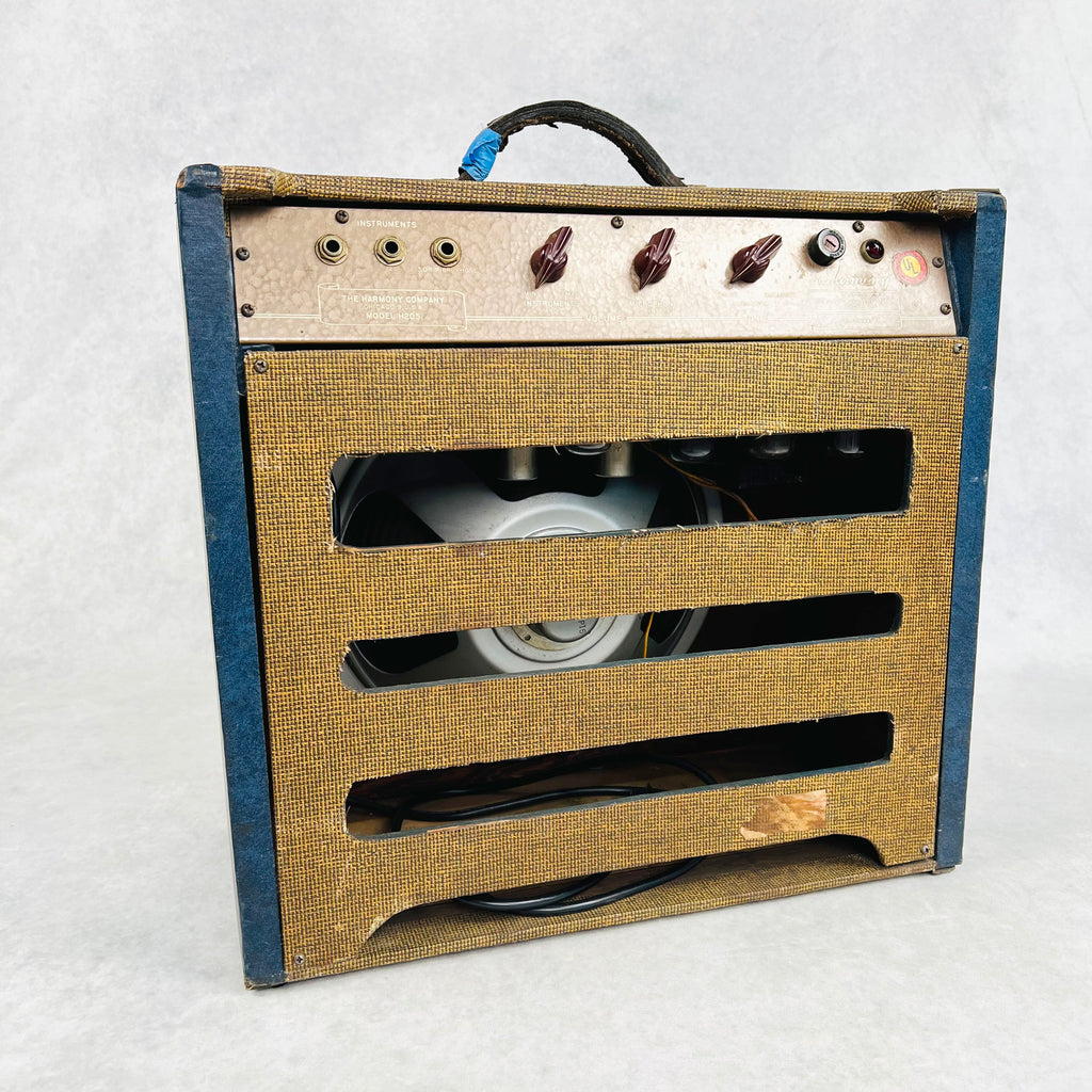 Harmony H205 1x12" Combo Amplifier 1950s - Blue & Tweed - 7