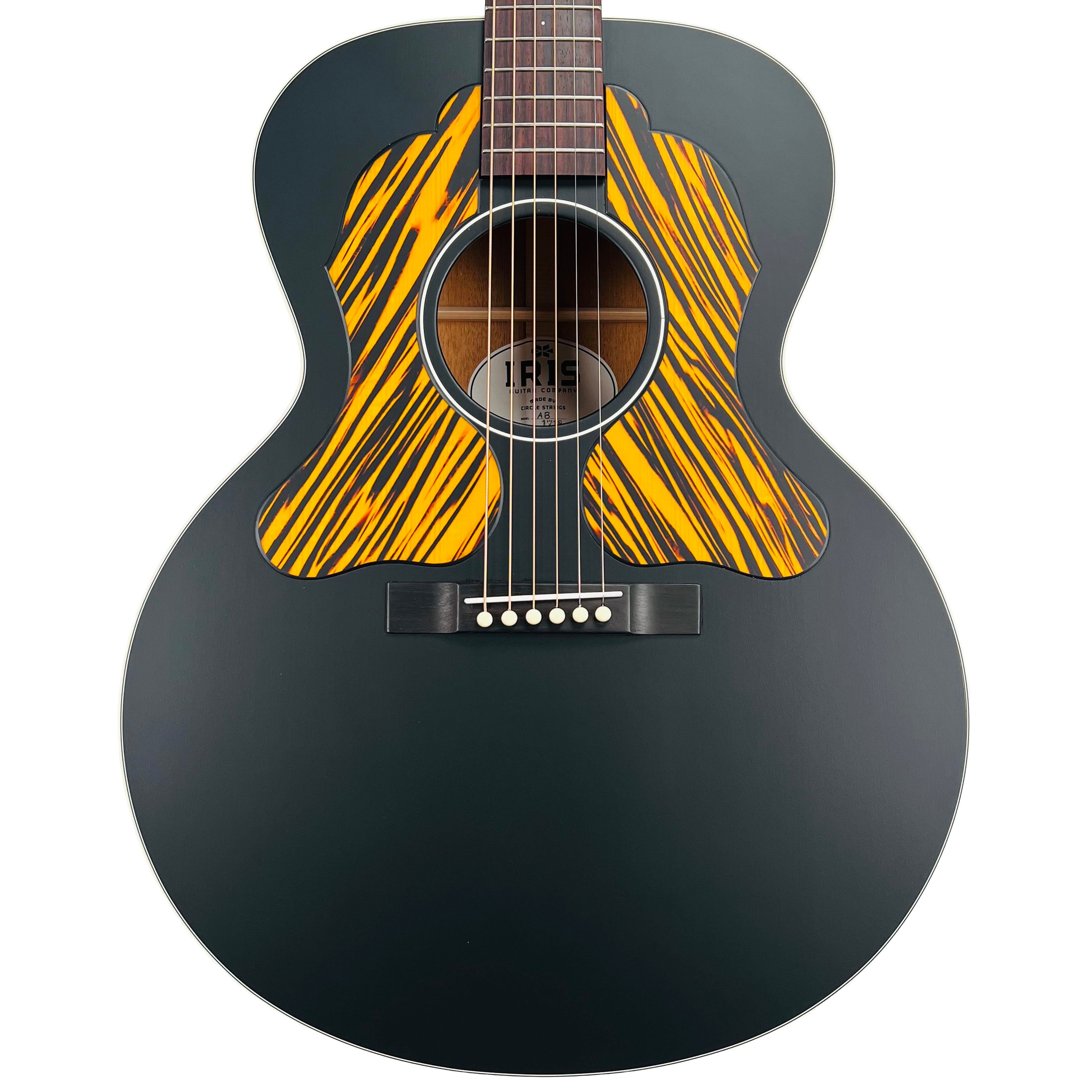 Iris AB Double Firestripe Pickguard Jumbo Acoustic Guitar - All