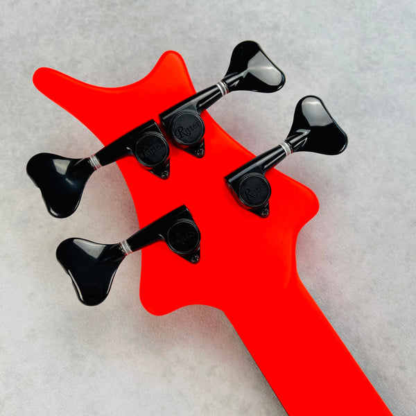 Jens Ritter R-8 Singlecut 4-String Bass 2019 - 80s Red - 15