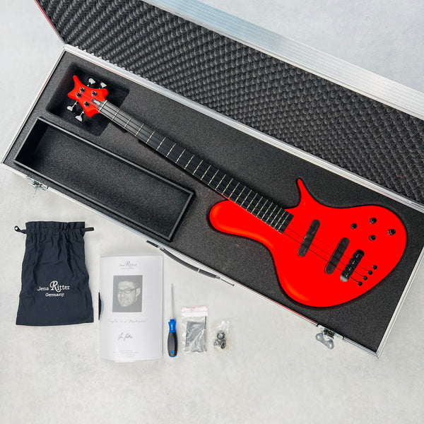 Jens Ritter R-8 Singlecut 4-String Bass 2019 - 80s Red - 17
