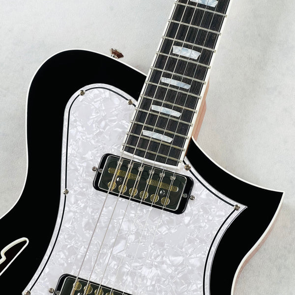 Kauer Korona Thinline Electric Guitar 2023 - Black - 3