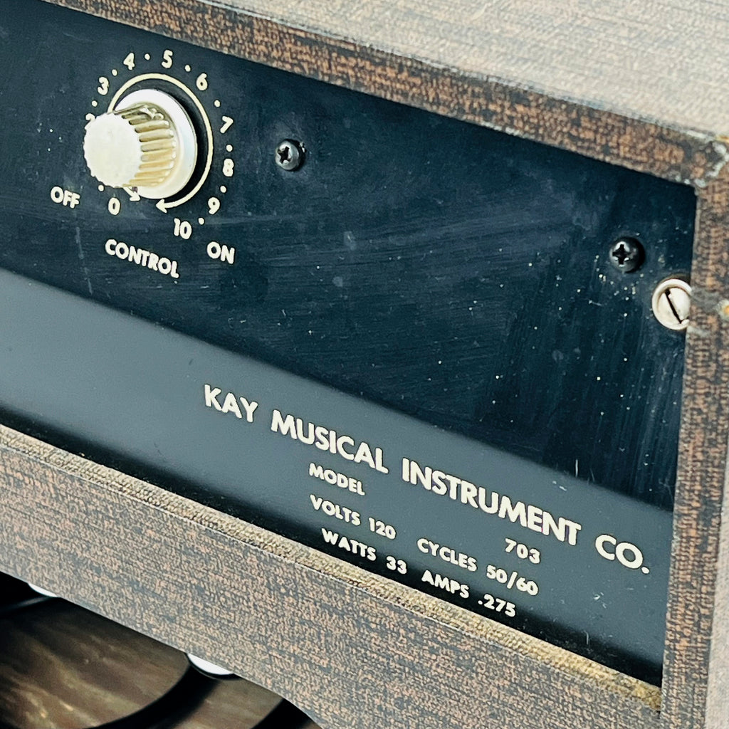 Kay Model 703 1x8" Combo Amplifier 1962 - Cream & Brown - 9