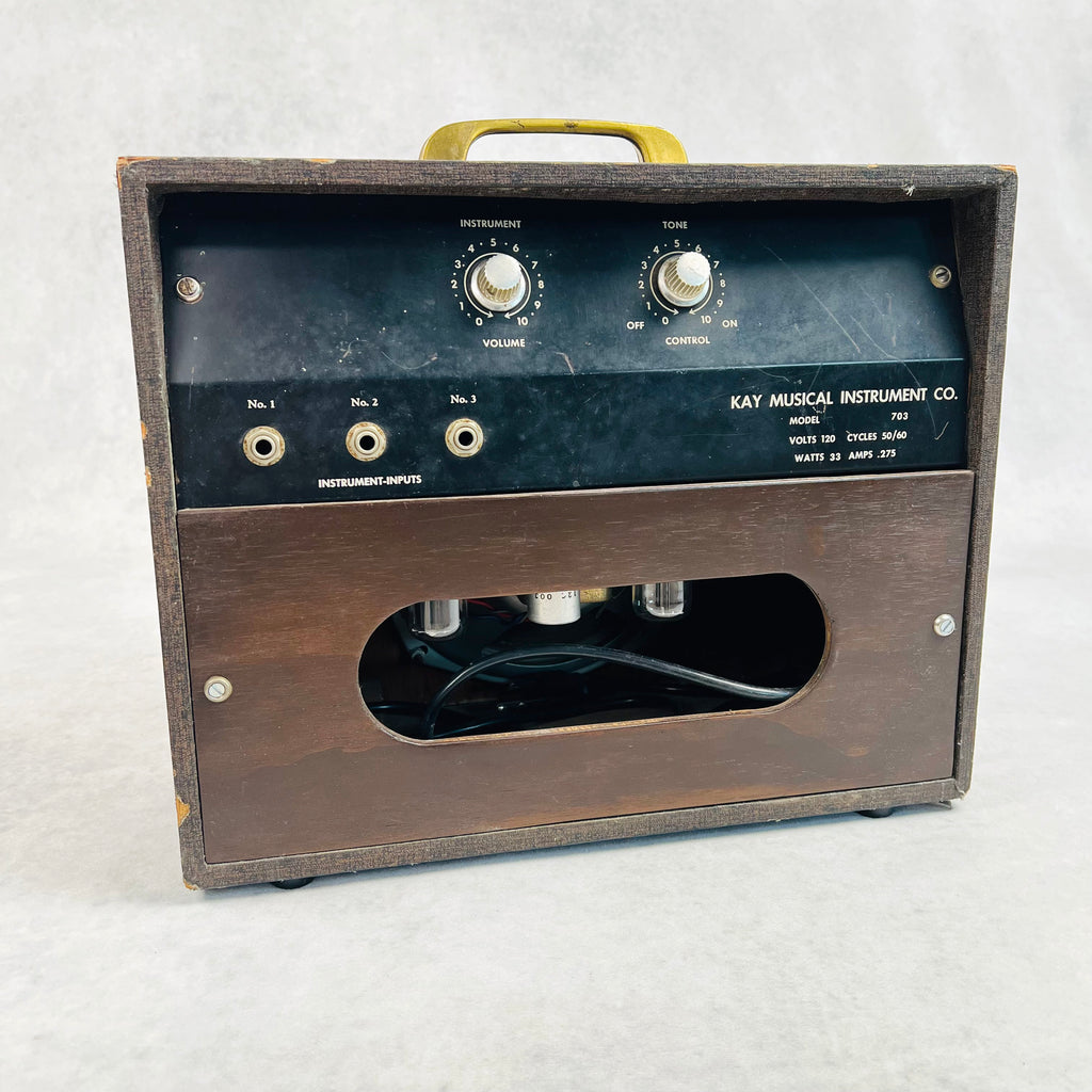 Kay Model 703 1x8" Combo Amplifier 1962 - White & Brown - 6
