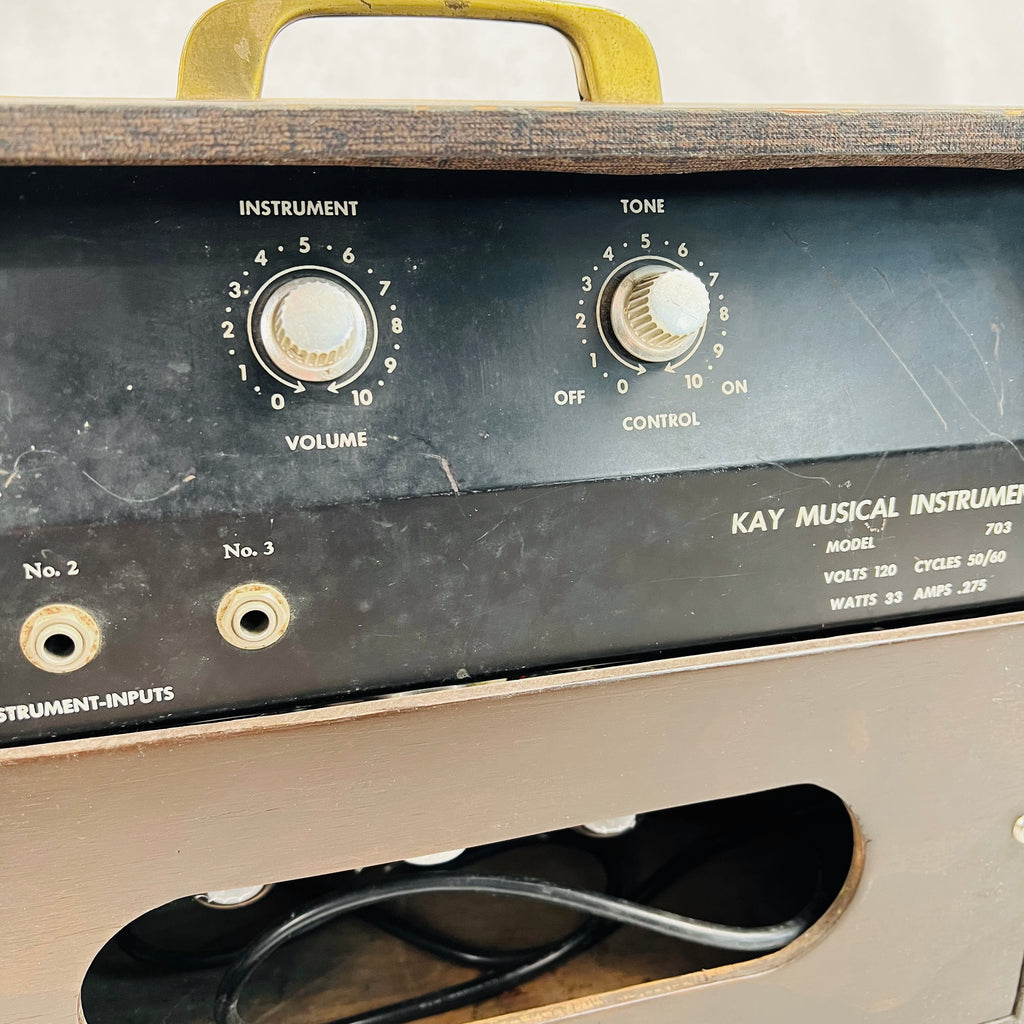 Kay Model 703 1x8" Combo Amplifier 1962 - White & Brown - 8