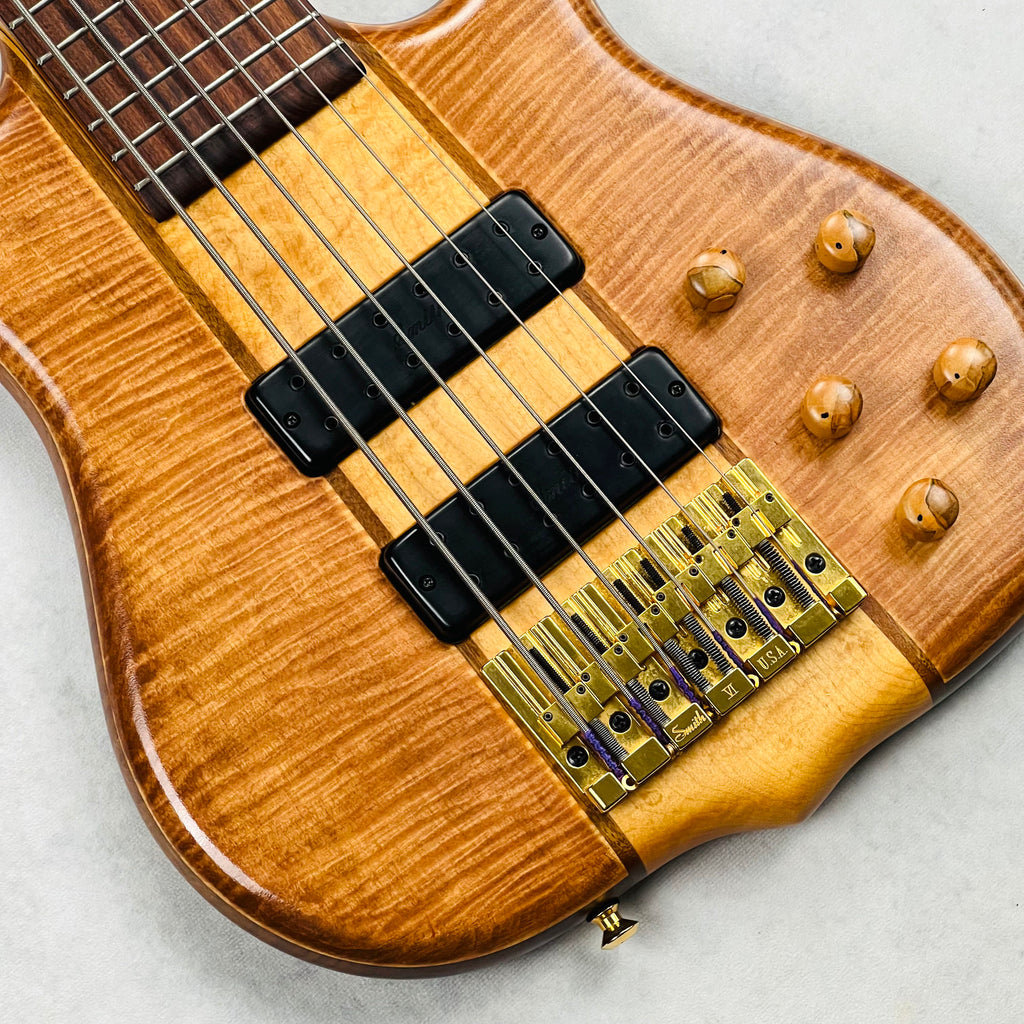 Ken Smith BSR Figured Tiger Maple 6-String Bass 2015 - Natural - 4