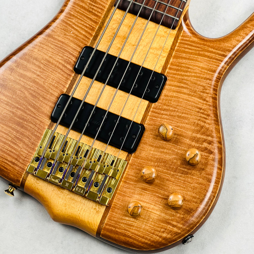 Ken Smith BSR Figured Tiger Maple 6-String Bass 2015 - Natural - 5