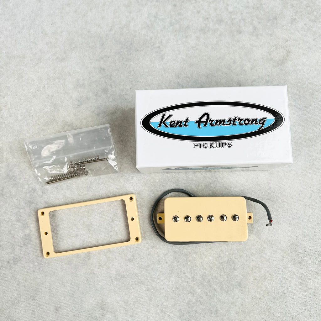 Kent Armstrong WPU900IVP Convertible P-90 Pickup In Humbucker Case - Cream - 4