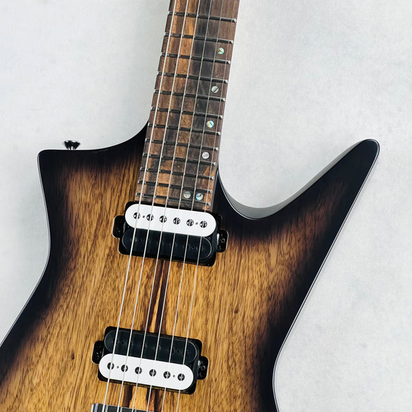 Kiesel Hyperdrive 6 Fixed 24 Fret Black Limba 2023 - Transparent Blackburst - 3