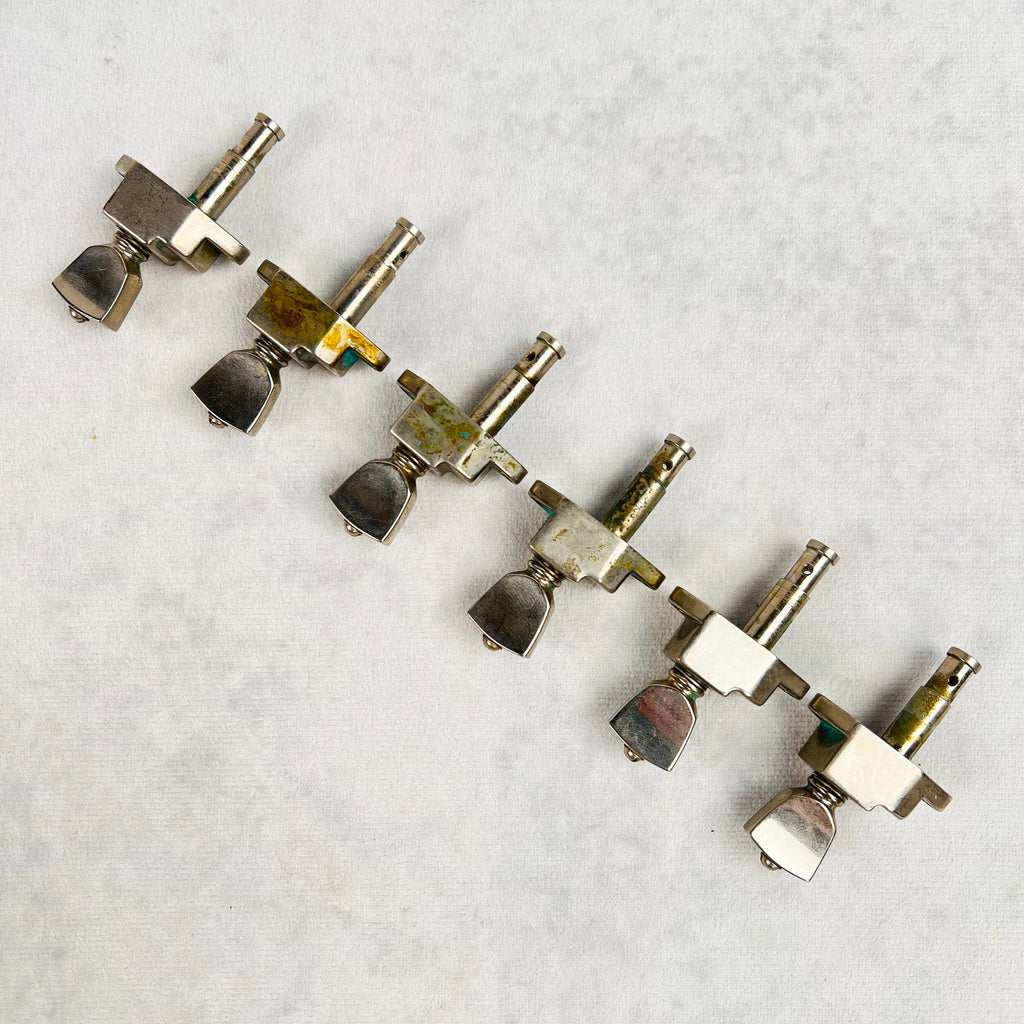 Kluson Aged Banjo Tuner Set For Gibson Firebird - Nickel - 5