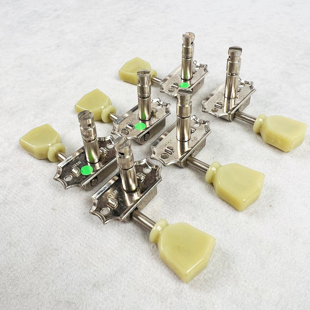 Kluson Deluxe Series Locking Tuning Machine Set 3x3 - Nickel - 7