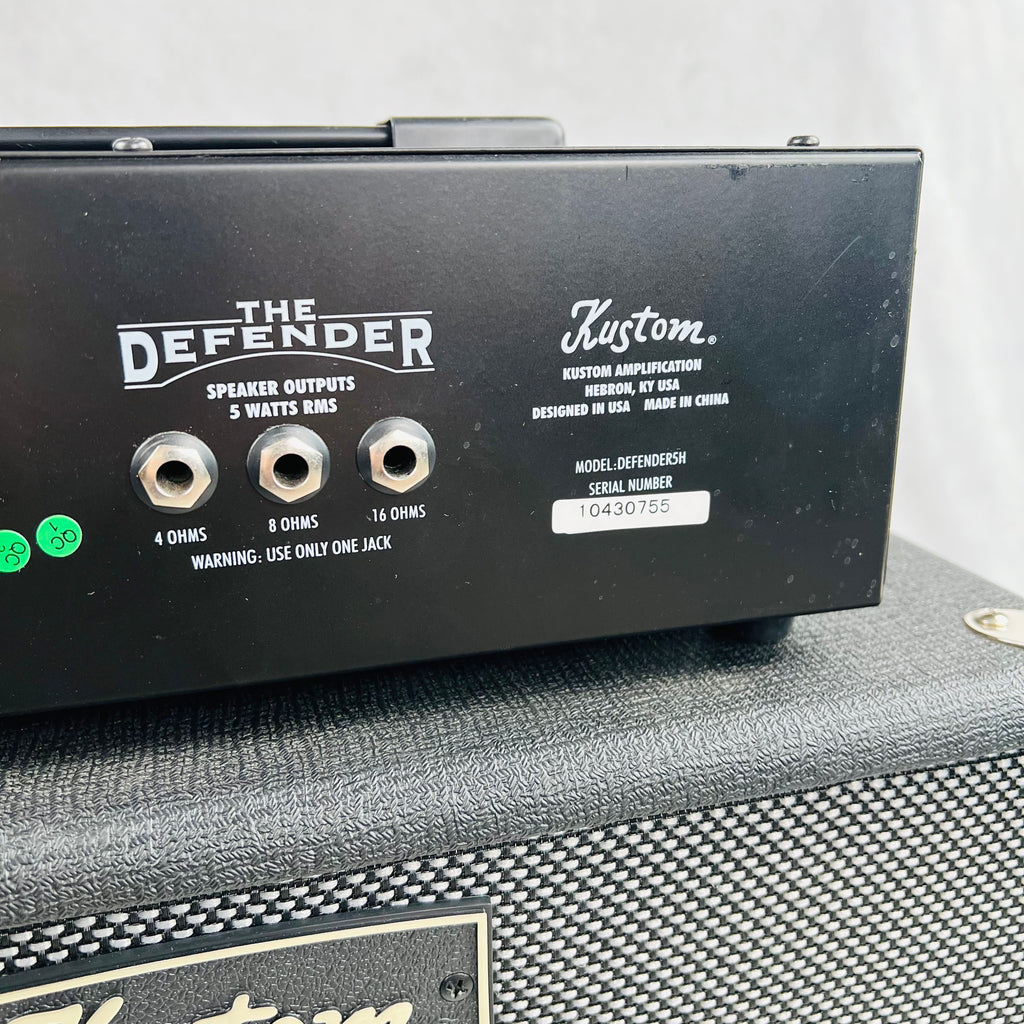 Kustom Defender 5H Tube Head & 1x12" Cabinet Mini Stack 2011 - Black - 5