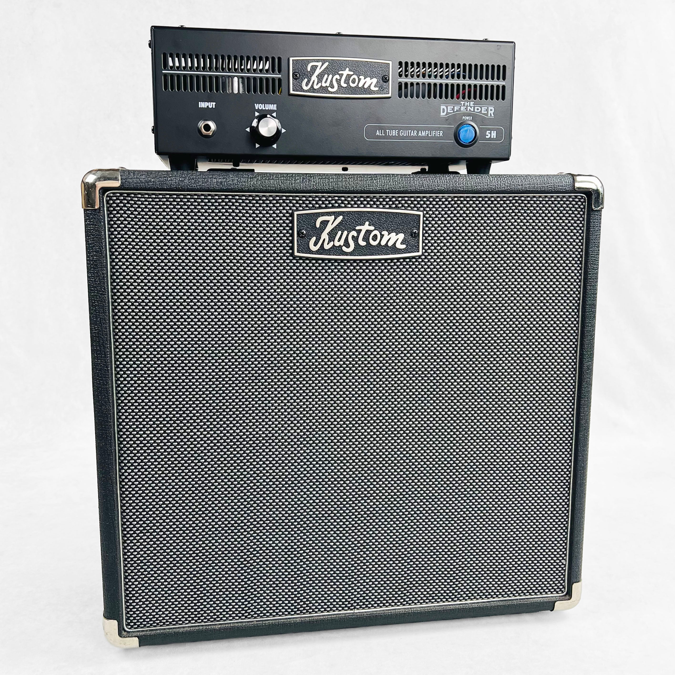 ファットボブフェンダーキャッツアイテール付き Kustom Defender 5H Tube Head & 1x12