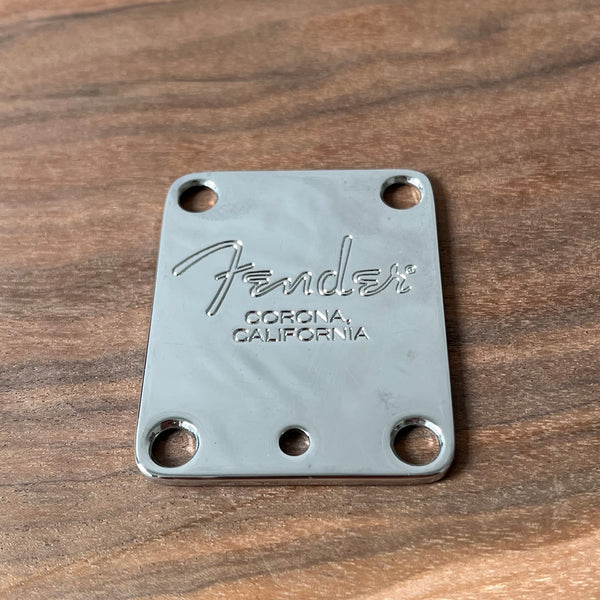 Fender 4-Bolt American Series Guitar Neck Plate With "Fender Corona" Stamp - 1