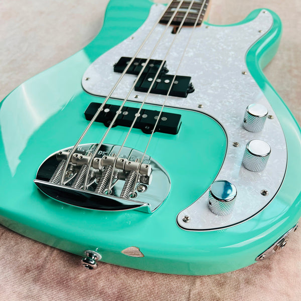 Lakland Skyline Series 44-64 Custom PJ - Seafoam Green with Matching Headstock