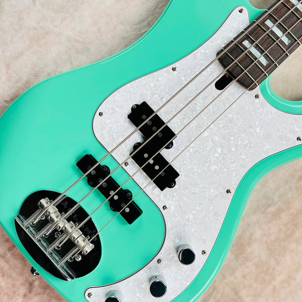 Lakland Skyline Series 44-64 Custom PJ - Seafoam Green with Matching Headstock