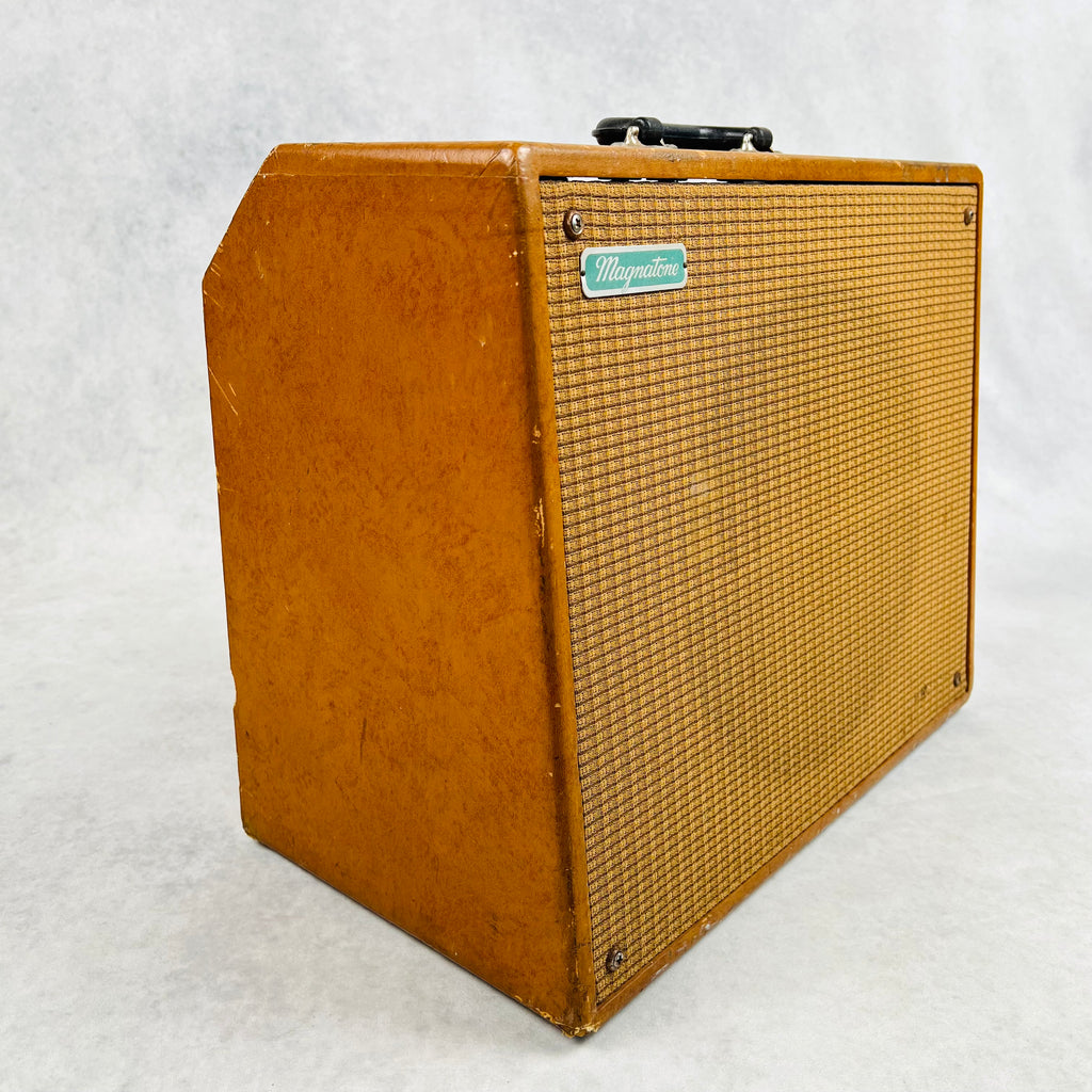 Magnatone Troubadour Deluxe Model 113 1x12" Combo Amplifier 1950s - Brown - 5