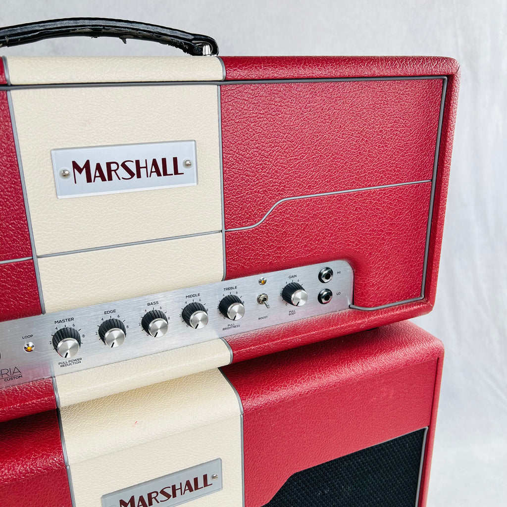 Marshall Astoria Custom AST2H 30w Head & 1x12" Cabinet Half Stack 2016 - Red - 3