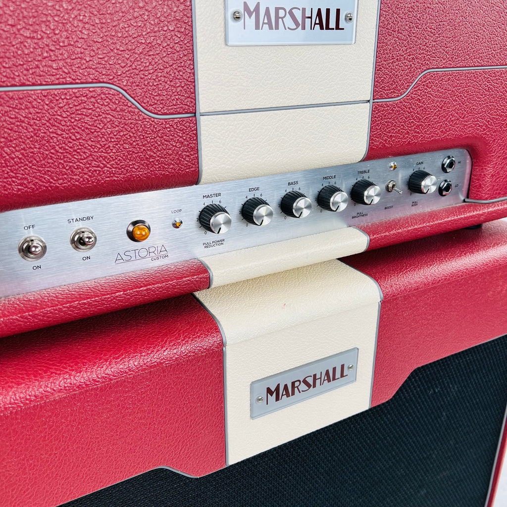 Marshall Astoria Custom AST2H 30w Head & 1x12" Cabinet Half Stack 2016 - Red - 4