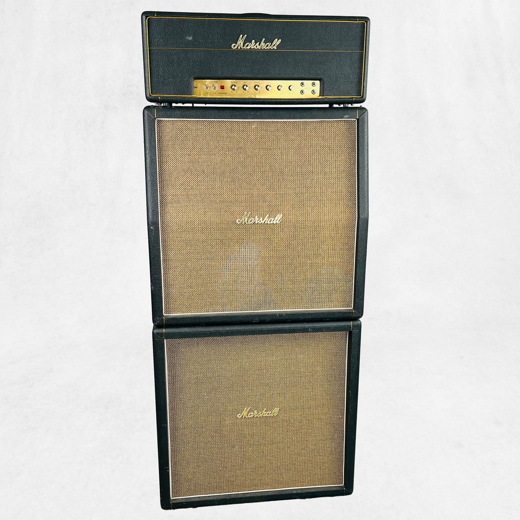 Marshall Major Bass Model 1978 200w Head & Model 1982 4x12" Cabinets Full Stack 1969 - Black - 1