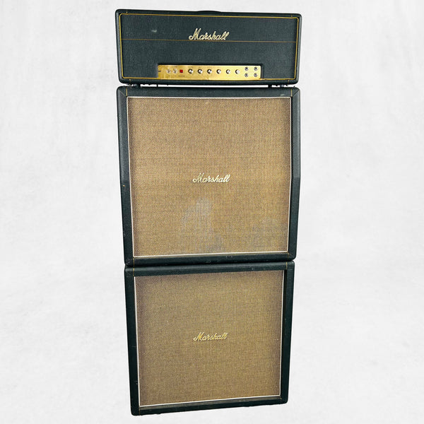 Marshall Major Bass Model 1978 200w Head & Model 1982 4x12" Cabinets Full Stack 1969 - Black - 1