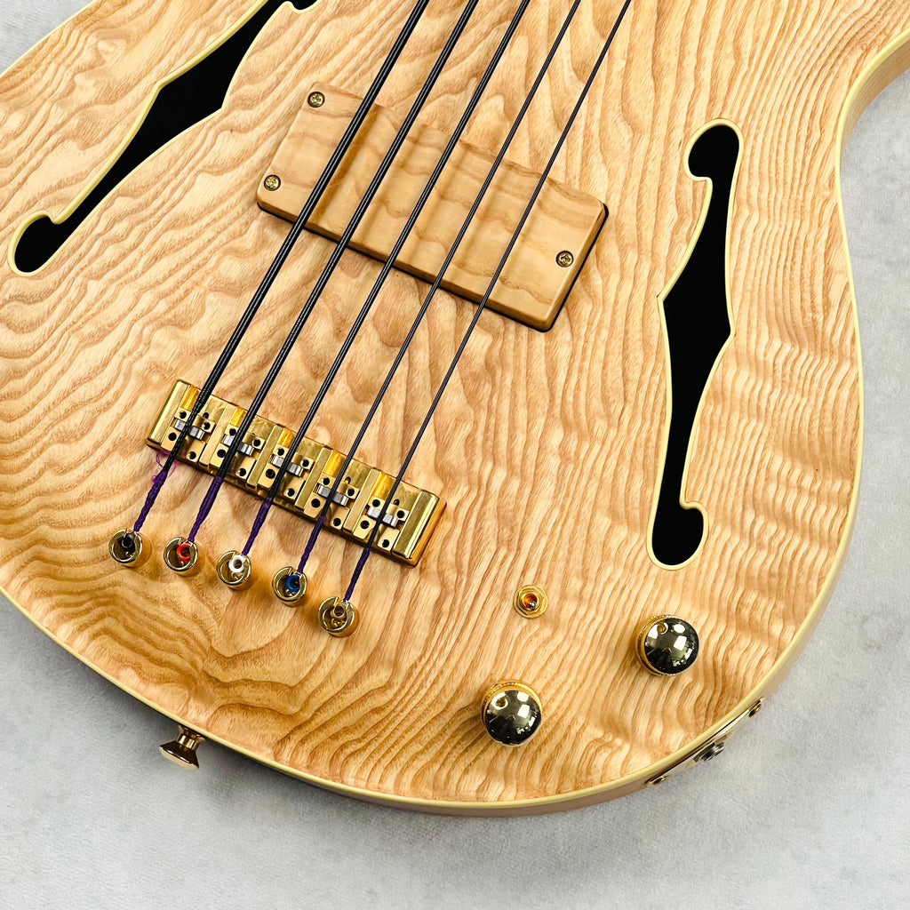 Mensinger Joker B 5P Ash Fretless 5-String Bass 2023 - Natural - 5