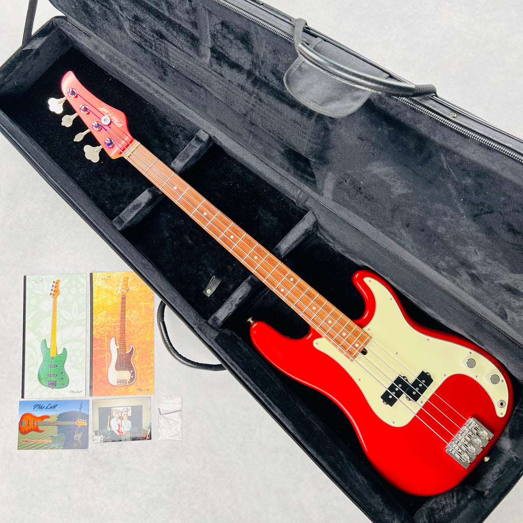 Mike Lull P4 4-String Bass Guitar 2010 - Candy Apple Red - 20