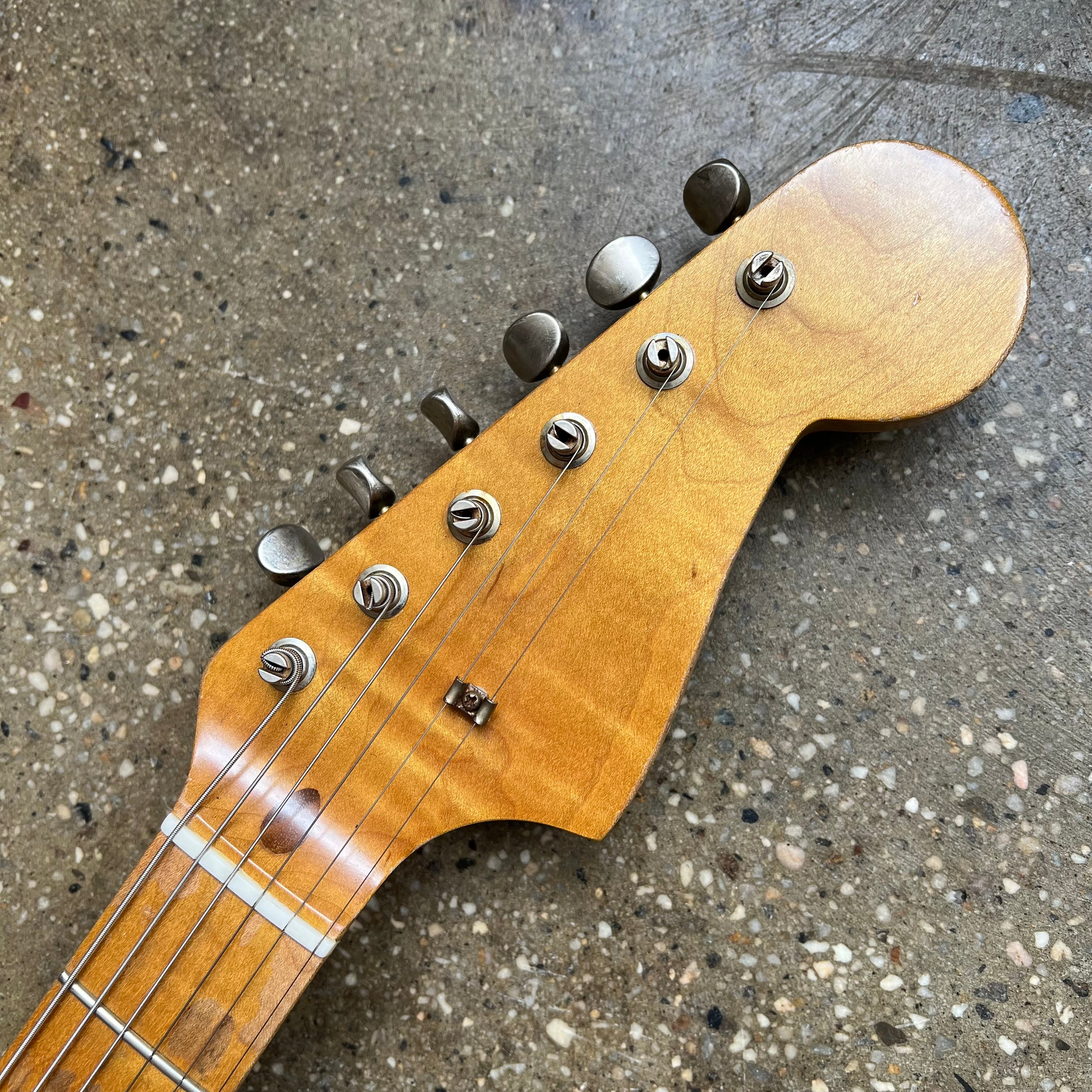 MJT VTS S-Style Aged Electric Guitar w/ Fender Headstock - Blonde ...