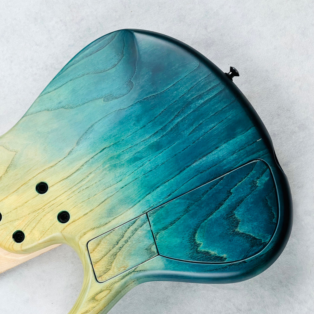 MTD Michael Tobias Design USA 530-24 5-String Bass - Caribbean Ocean Blue Fade - 12