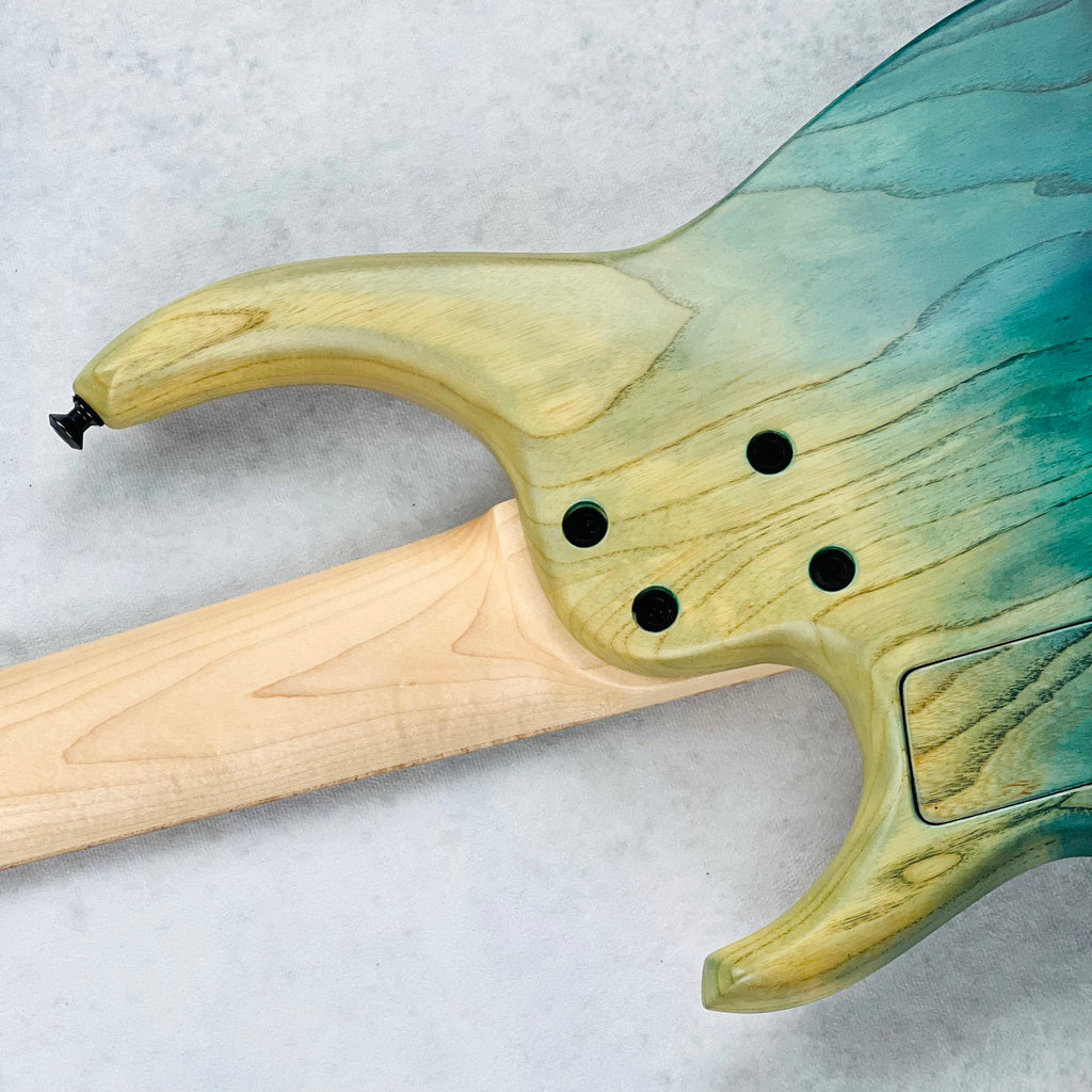 MTD Michael Tobias Design USA 530-24 5-String Bass - Caribbean Ocean Blue Fade - 13