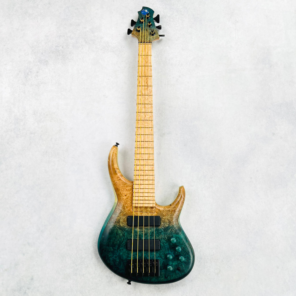 MTD Michael Tobias Design USA 530-24 5-String Bass - Caribbean Ocean Blue Fade - 2