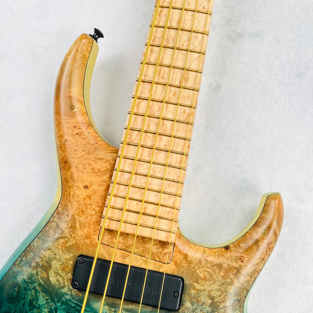 MTD Michael Tobias Design USA 530-24 5-String Bass - Caribbean Ocean Blue Fade - 3